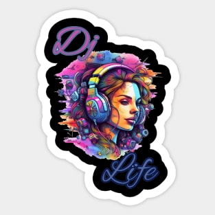 Music Quote Dj Life Music is life Sticker